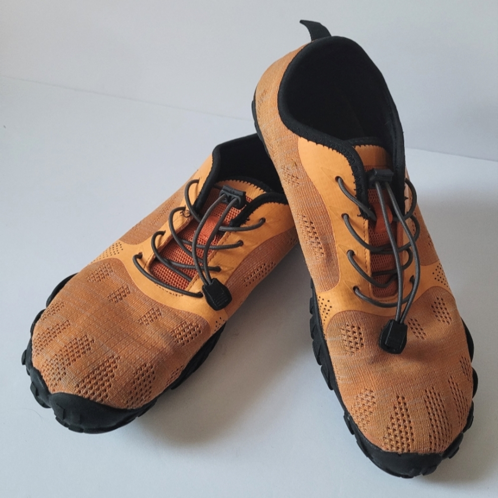 TSLA Baretrek Barefoot Trail Running Shoes size 11 orange black